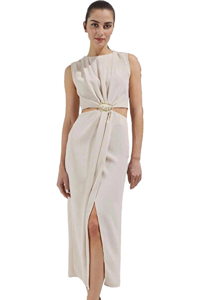 PayBuy Kadın Maxi Krep Elbise A Kesim Bel Detaylı Yazlık Dokuma Günlük Kullan...