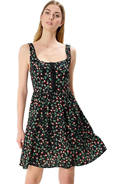 PayBuy Mini rochie florală pentru femei, țesătură viscoasă, skater, zilnic, v...