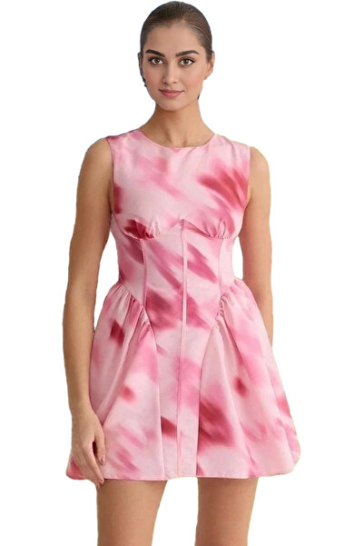 PayBuy فستان سهرة قصير على شكل حرف A للنساء من قماش البوبلين المنسوج للصيف، ت...