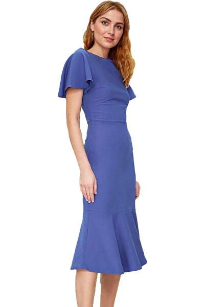 PayBuy Rochie țesută din pescuit de mărime midi pentru femei, model care îmbr...