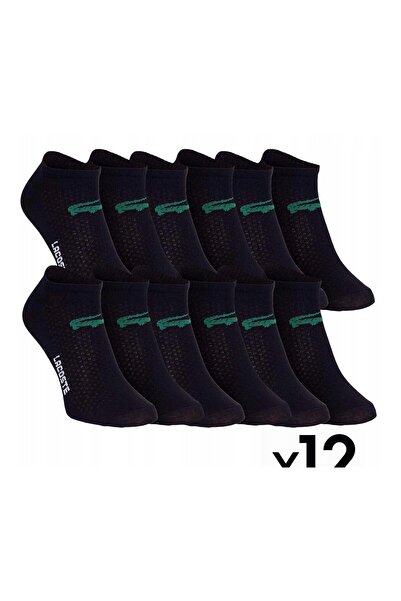 Lacoste Short socks 12 pairs black cotton One Size