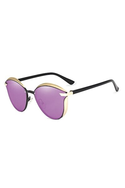 KINGSEVEN Sunglasses Cat Eye Mirror Purple Gold Polarized UV400