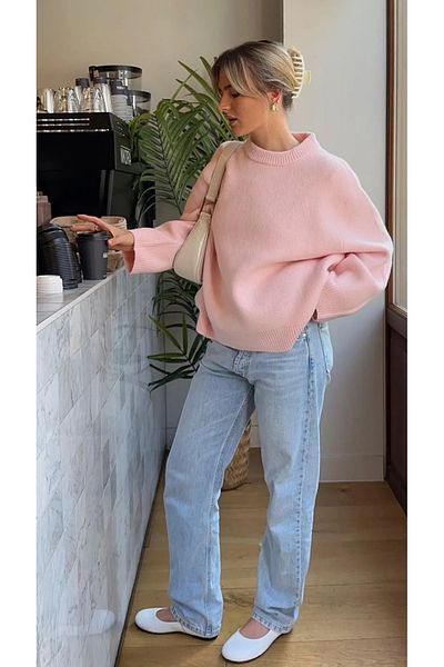 Noi Belis Wide Fit Soft Textured Crew Neck Sweater Aw25Kz0001
