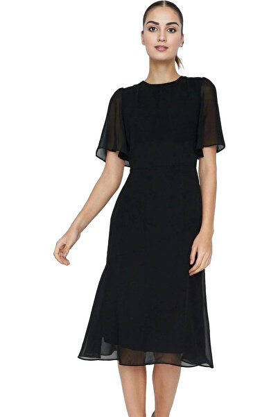 PayBuy Kadın Şifon A line Midi Elbise Melek Kol Yazlık Günlük Zarif Hafta Son...