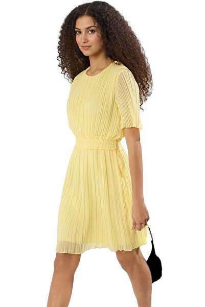 PayBuy Γυναικείο πλισέ μίνι σιφόν φόρεμα με κοντό μανίκι καλοκαιρινό καθημερι...