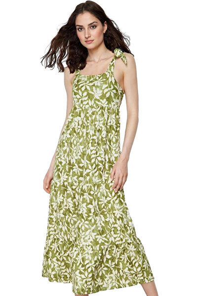 PayBuy Rochie maxi pentru femei, cu model de flori mari, tricotată de vară, o...