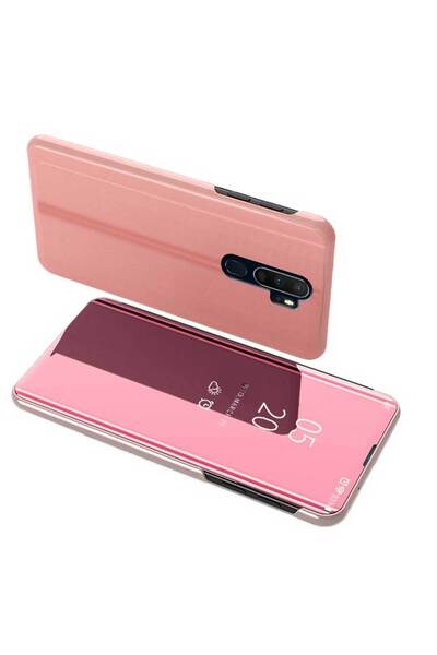 Smart Tech Oppo A5 2020 / A9 2020 Uyumlu Aynalı Kapaklı Lüx Kılıf