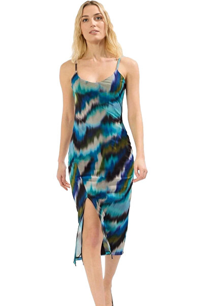 PayBuy Γυναικείο Midi Τούλι Φόρεμα V-Neck Bodycon Cutout Καλοκαιρινό πλεκτό ύ...