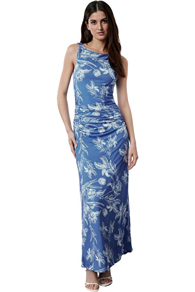 PayBuy Rochie maxi bodycon pentru femei, cu model floral, țesătură tricotată,...