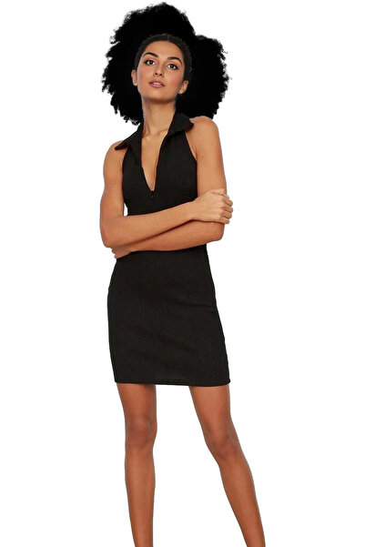 PayBuy Γυναικείο μίνι πλεκτό φόρεμα με φερμουάρ που ταιριάζει στο σώμα Καλοκα...