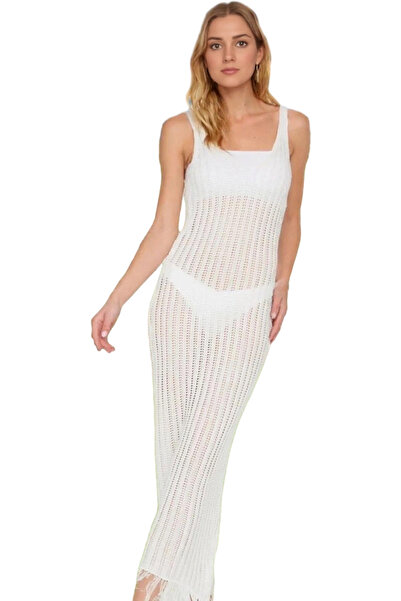PayBuy Γυναικείο Maxi Tassel Knitwear Beach φόρεμα Πλεκτό ύφασμα Καλοκαιρινό ...