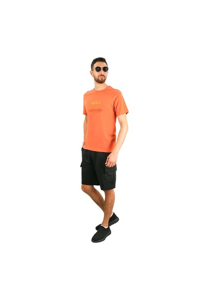 Giordano Men's World Without Strangers Print Tee - Slim Fit, Crew Neck, Cotton