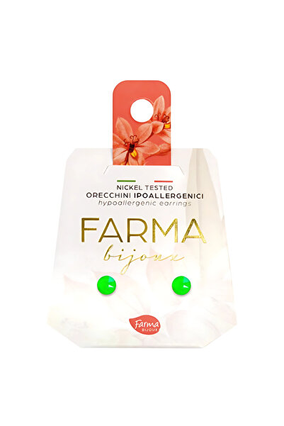 Farma Bijoux حلق طبي مسطح xirius 3,9 ملم أخضر كهربائي غني بكريستال سواروفسكي®