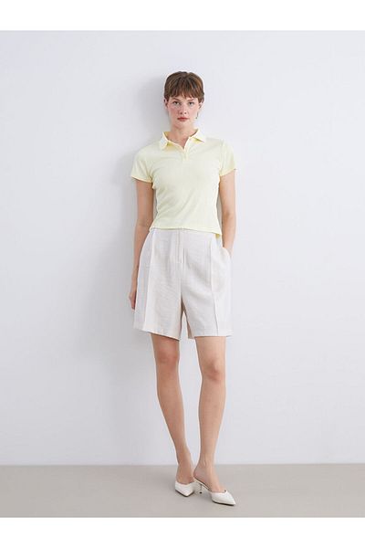LC Waikiki Quality Parts from Celebi Store |   Women's Pleated Shorts with Elastic Waist