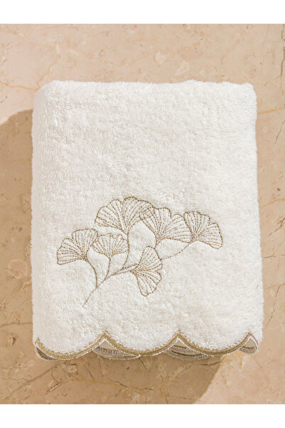 LC Waikiki Створіть свій стиль з UZG Store | Рушник для обличчя з квітковим вишиванням 50x80 см