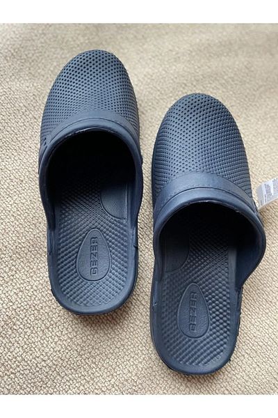 Yüsra Shop Gezer Slippers Closed Front Bathroom Balcony Garden Toilet Slippers Navy Blue