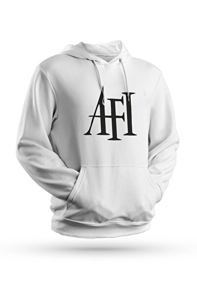 Pisa Art Φούτερ με κουκούλα Afi Printed White Unisex