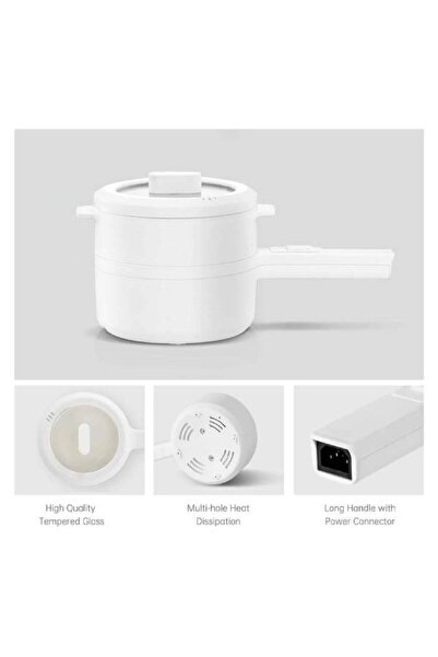 TERRION 1.8L Portable Electric Hot Pot & Non-Stick Pan with Steamer – Dual Power Mini Cooker for Steak