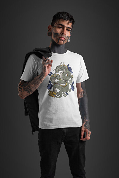 Bigonya Gothic Dark Lovers Exclusive, Mythical Snake Printed, Unisex Design T-Shirt