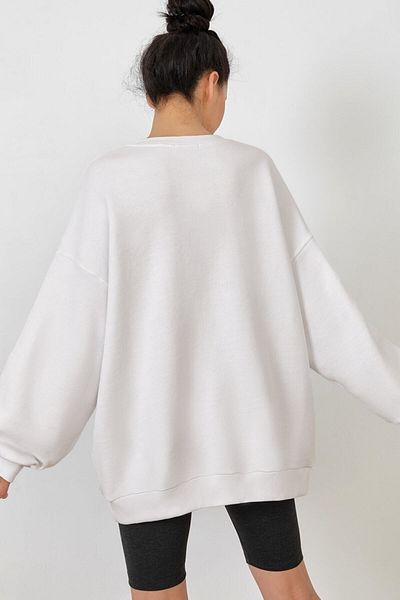 Pisa Art Oversize Plain Unprinted Black Sweatshirt
