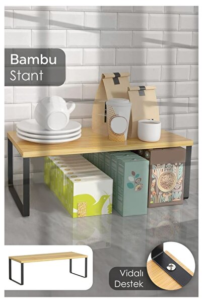 safestore Bambu Organizer Mutfak Rafı Tezgah Üstü Çok Amaçlı Düzenleyici Baha...