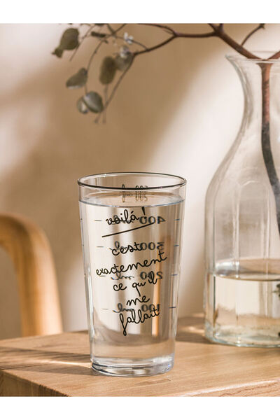 LC Waikiki Create Your Style from Uzg Store |   Printed Glass Cup 500 ml