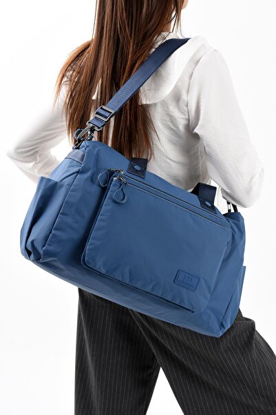 Çanta Trend Ultralight Chic și impermeabil Geantă de călătorie de mână de dimensiuni mari Model albastru: (571-13-9G)