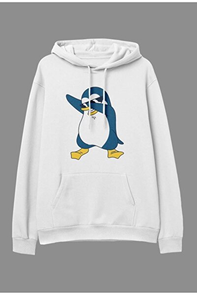 Pisa Art Φούτερ με κουκούλα Unisex με κουκούλα Dancing Fun Penguin