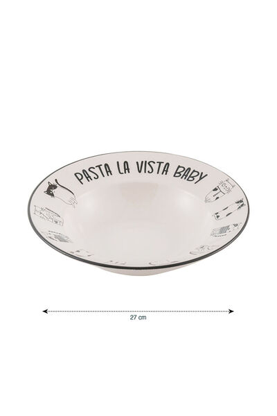 LC Waikiki Create Your Style from Uzg Store |   Printed Ceramic Pasta Plate 27 cm