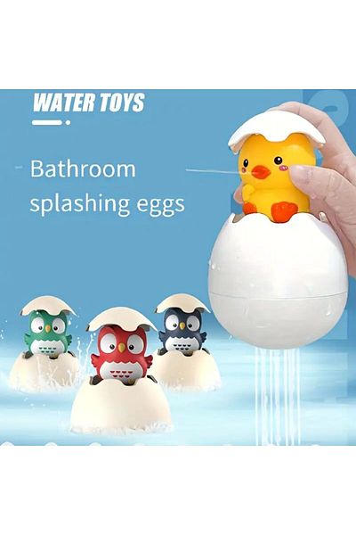 MİLKYADATOYS Water Loving Eggs Bath Toys Animal Figurine Owl Chick Pool Sea Water Toys Colorful