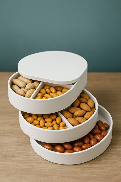 ZaxisStudio3D 3 Katlı Döner Bölmeli Modern Çerezlik