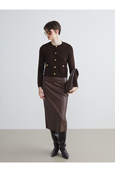 LC Waikiki UZG Store'dan Stilinizi Oluşturun | Bisiklet Yaka Kadın Triko Hırka