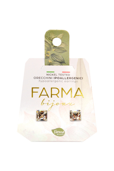 Farma Bijoux 6mm Crystal Heart Hoop Earrings Embellished with Swarovski® Crystals