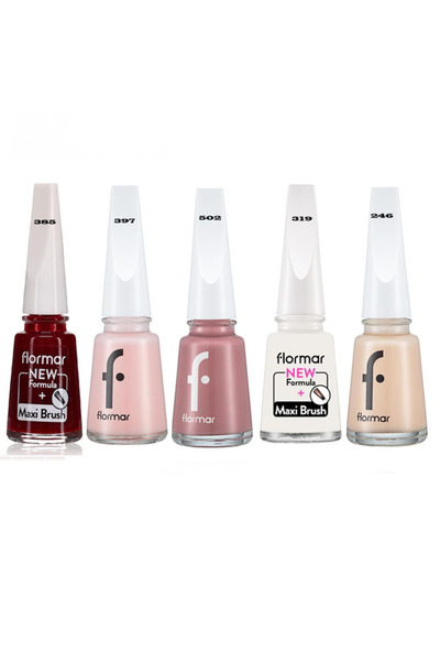 Pretty By Flormar طلاء أظافر من فلورمار 5 لون متعدد الالوان Nail Polish 5 Multicolor