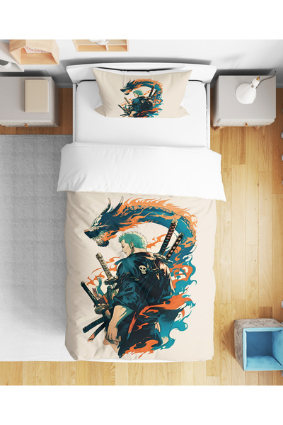 Erays Home Zoro Anime 3D Printed Single Non-Bed Sheet Duvet Cover Onepiece Bedding Set Children Duvet Cover