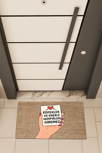 Dormot Covoraș de ușă cu imprimare digitală de înaltă calitate, maro, cu tema...