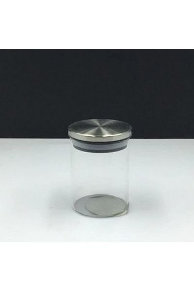 SepetBudur Glass Spice Rack with Metal Lid 6.5X8 cm Royaleks-Kvn37