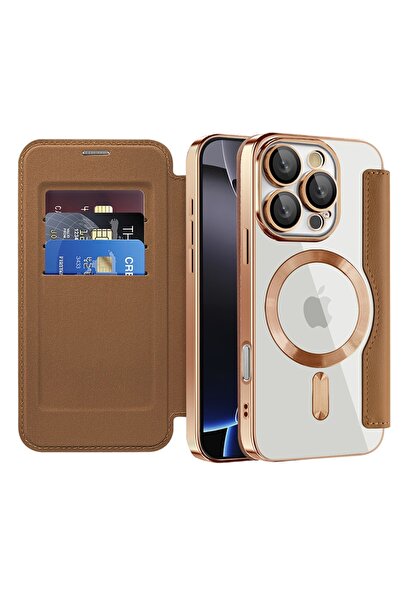 Techsuit Husă pentru iPhone 16 Pro Max - SmartMag Book Case - Maro
