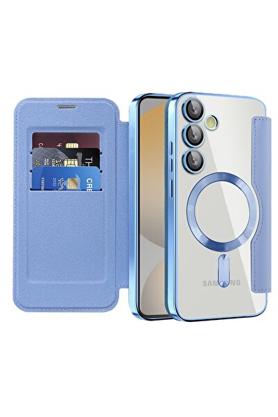 Techsuit Husă pentru Samsung Galaxy S24 FE - SmartMag Book Case - Albastru de...