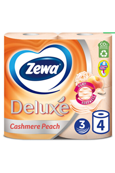 ALAINN Hârtie igienică Zewa, Piersică, 3 straturi, 4 role / set