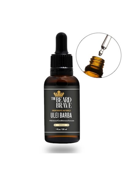 The Beard Brave - Ulei hidratant pentru barbă și față, parfum de vanilie, ingrediente, 30 ml