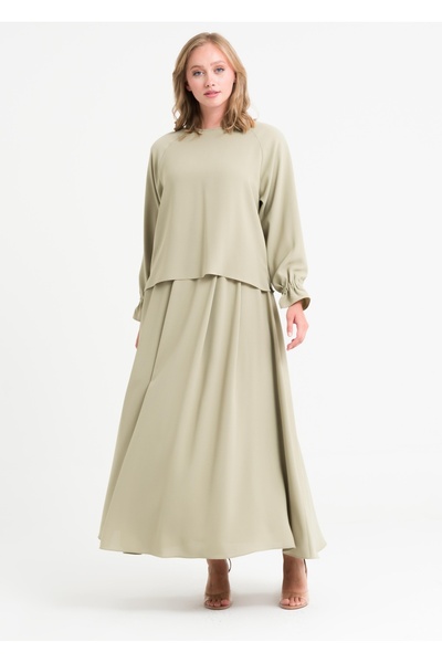 Armağan Raglan Sleeve Skirt Suit