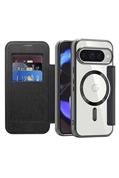 Techsuit Husă pentru Google Pixel 10 / 10 Pro - SmartMag Book Case - Negru