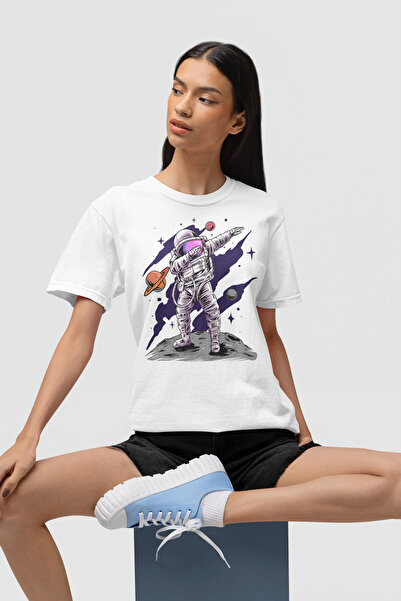 Bigonya Golcü Astronaut Printed, Unisex Design T-Shirt