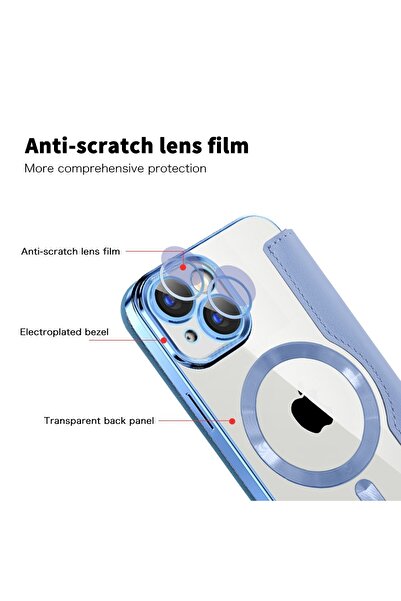 Techsuit Carcasă pentru iPhone 15 - SmartMag Book Case - Albastru deschis