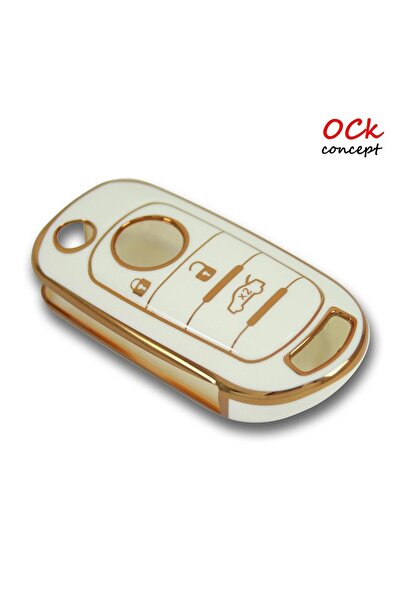 ock concept حافظة مفاتيح السيارة من فيات إيجيا سوستالي بوكس ​​بيضاء اللون، حافظة مفاتيح السيارة