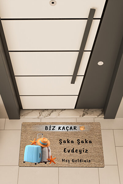 Dormot Висококачествен цифров печат, кафяв, изтривалка с мотив „We Run Away“