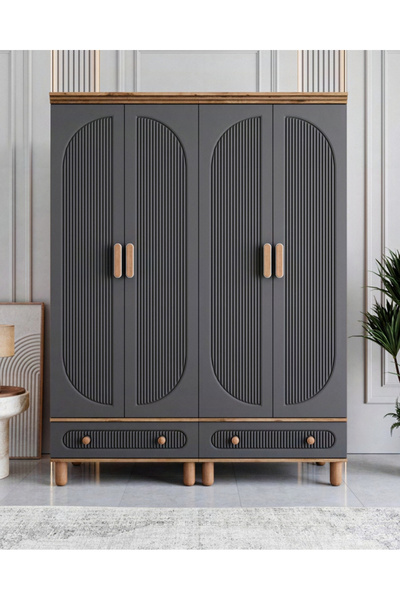 Genel Markalar Milen 4 Kapılı Dolap / %100 MDF / Ücretsiz Kurulum