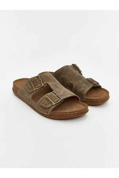 LC Waikiki Brown Suede Look Women's Slippers