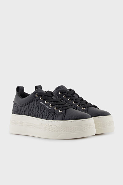 Armani Exchange Kabartmalı Logolu Platform Taban Sneaker Ayakkabı AYAKKABI XW001630 AF17351 UC